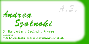 andrea szolnoki business card